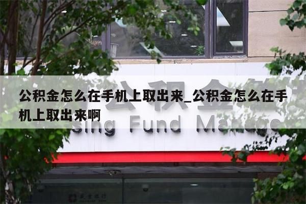 公积金怎么在手机上取出来_公积金怎么在手机上取出来啊